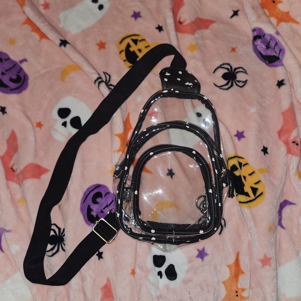 Clear Mini Backpack With Black Strap - image 1